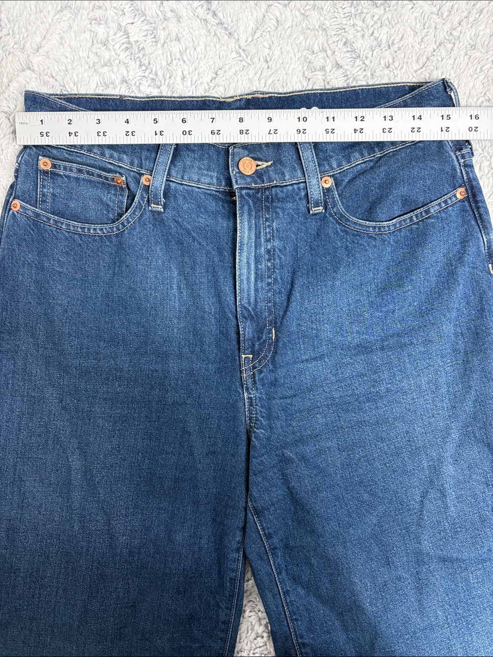 J. Crew 90’s Wide Leg High Rise Denim Jeans waist 29 - Picture 2 of 8